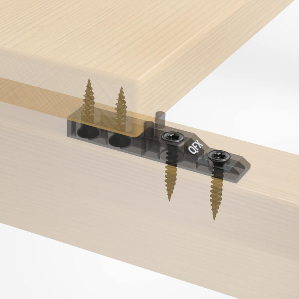 QUADRO CLIP Terrassenclip für die verdeckte Befestigung von Terrassendielen.